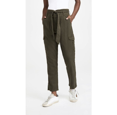 Good American Drapey Cargo Pants Hunter Green NWT Size 27
