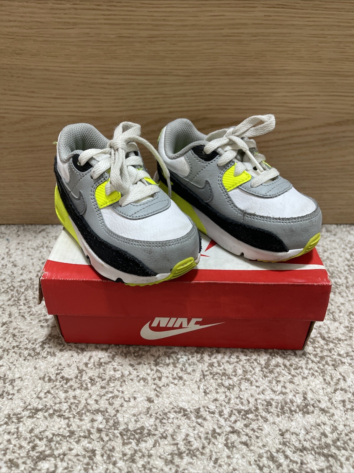 Nike Air Max 90 LTR (TD) Toddler Shoes White/Particle Grey CD6868-101-image