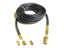 Hi-Pressure 350psi LP/ Nat Gas RV Hose 1/2 ID, Quick Connect, and Supply Fitting
