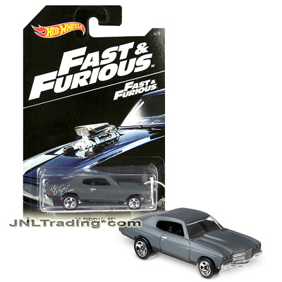 Year 2016 Hot Wheels Fast & Furious 1:64 Die Cast Car 4/8 - Grey
