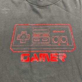 Vintage Y2K NES Controller Shirt Adult 2XL Brown Nintendo Video Game Gamer