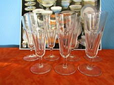 Champagne Flutes Crystal of Saint Louis Signed Model To Side Plate 7 Available