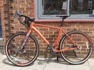 orange cx bike