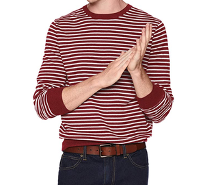 red and white striped sweater mens