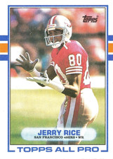 1989 TOPPS Jerry Rice  49ERS MVSU Delta-Devils HOF
