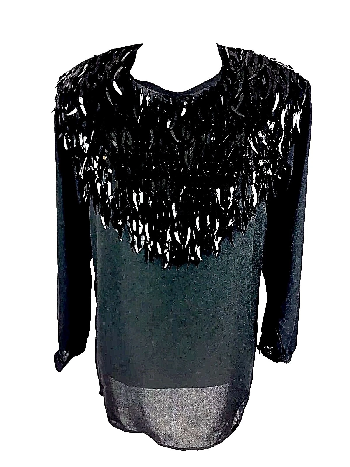 Roupas de noite Ocasião Especial Preta Vintage Blusas para mulheres