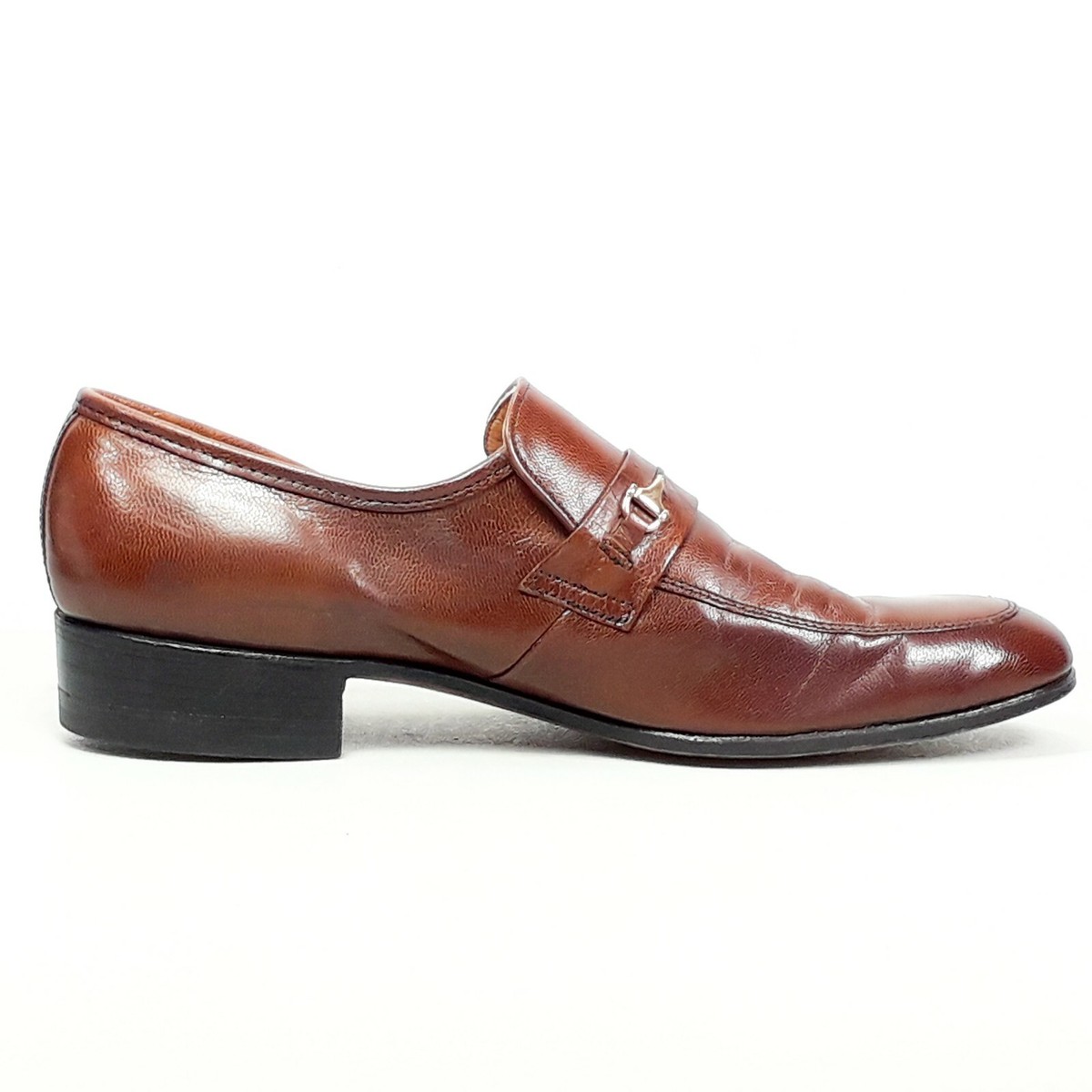 Hanover Embassy Collection Mens Brown Leather Horsebit Dress  display picture 3