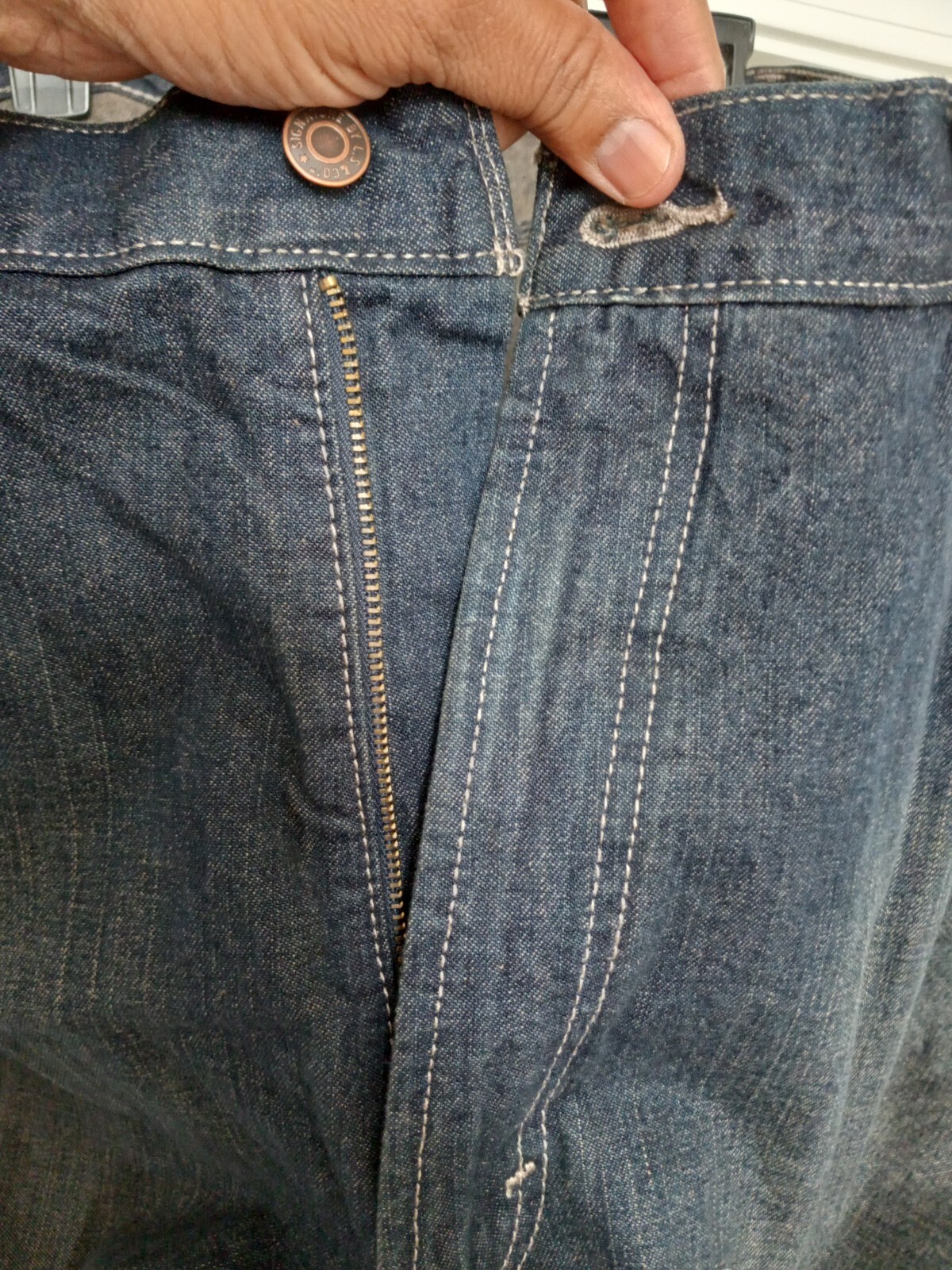 Levi's Signature Strauss Jeans Workwear Carpenter  Blue Men's Dark Wash 42×30  thumbnail 11