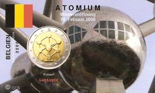 022 BE * Sammelkarte mit FOTO : 2 Euro BELGIEN 2006 - Wiedereröffnung ATOMIUM