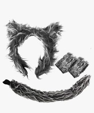Wolf/Werewolf Costume For Dress Up Parties includes Ears Tail Paws