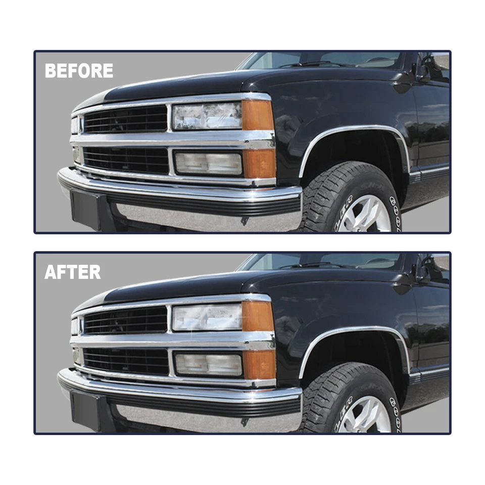 Lente de repuesto transparente para faros Suburban Fit For 94-98 GMC C/K Sierra Suburban Foto 3 de 4