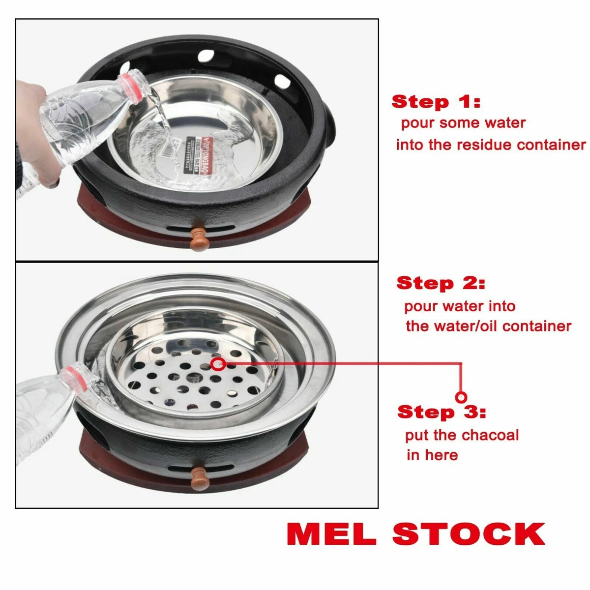 Commercial Korea Japanese CHARCOAL Smoker-Portable BBQ Camping backyard steel