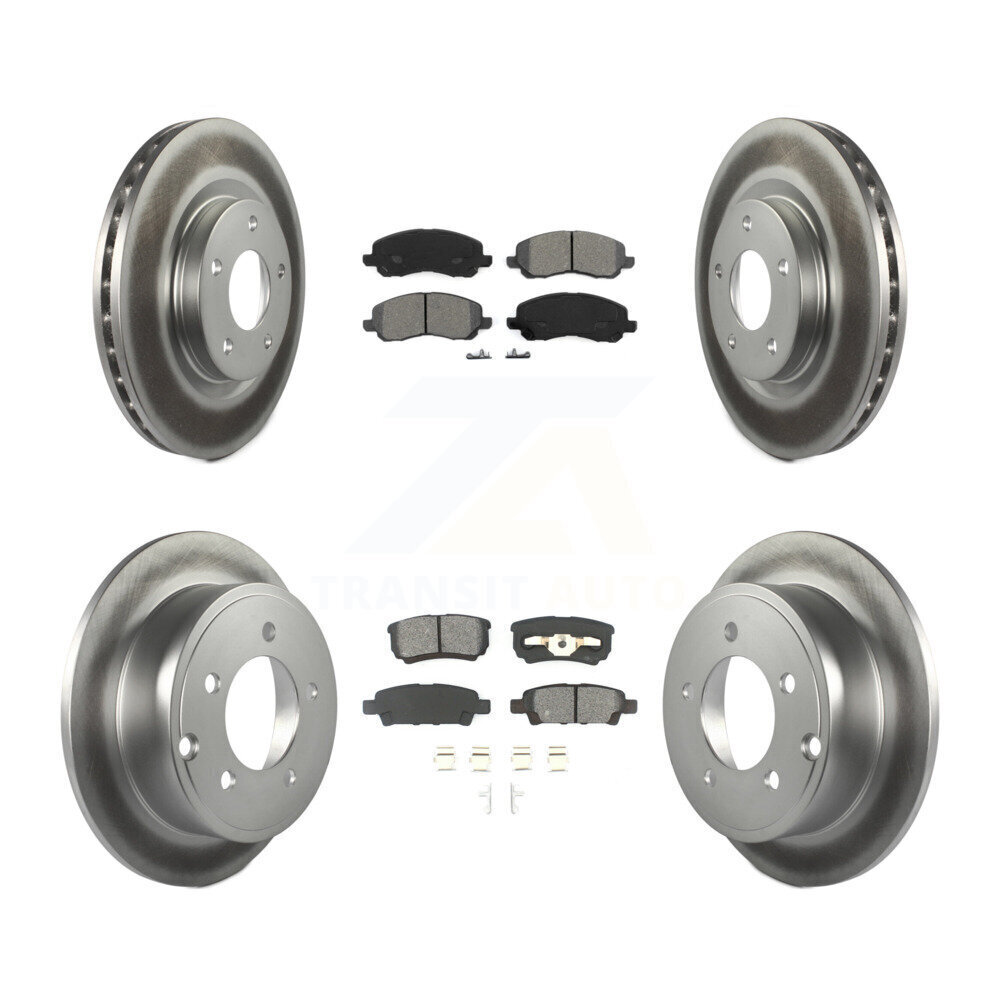Jeep Patriot Dodge Compass Front Rear Brake Rotor & Semi-Metallic Pad Kit
