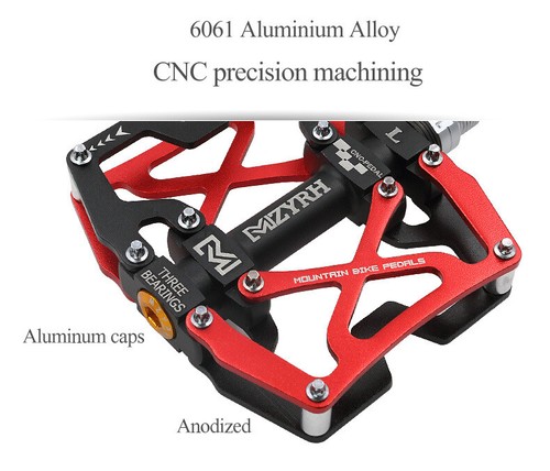 Mzyrh MTB Mountainbike Pedale CNC 9/16" Radfahren Fahrrad versiegelt 3 Lager Pedale - Bild 9 von 18