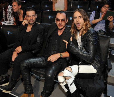 Tomo Milicevic Shannon Leto Jared Leto at 2013 MTV Video Music Awar- Old Photo 1