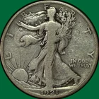 1921-S Walking Liberty Half Dollar Fine F Coin #36684