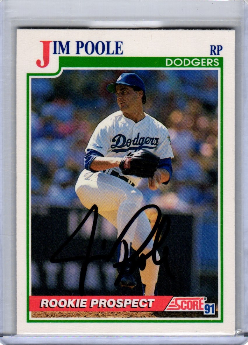 1991 Score #357 Jim Poole auto / signed