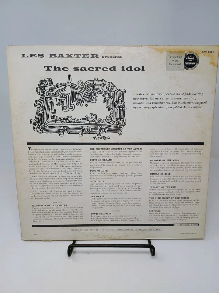 Les Baxter - The Sacred Idol Soundtrack LP 1960 Capitol Records ST1293 Stereo  - Image 2 of 4