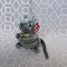 TY Beanie Babies Cheddar The Mouse With Tag - Slight Wear To The Cheese