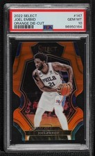 2022-23 Select Premier Level Orange Prizm Die-Cut 47/65 Joel Embiid PSA 10 14t3