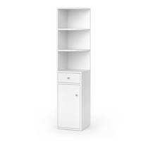 Eckregal Vicco Larry 30 X 135.5 Cm Mit TüR Und Schublade