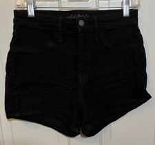 Wild Fable Ladies Size 8/ 29R Black Denim Highest Rise Shorts Boho Chic Fashion