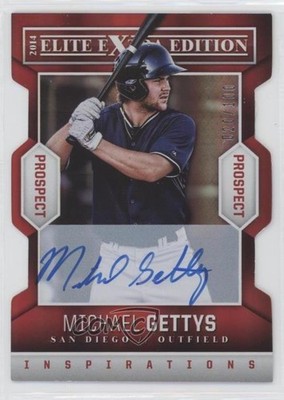 2014 Elite Extra Edition Inspirations Die-Cut Signatures Michael Gettys Auto 5w7
