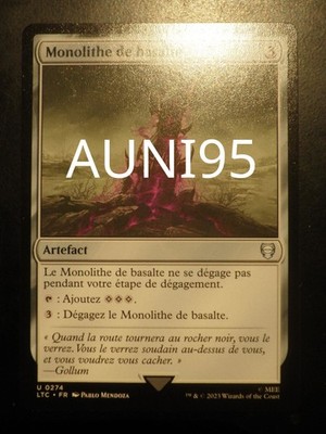 mtg magic Basalt Monolith FRENCH vf fr Monolithe de basalte lotr lord of the