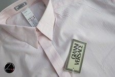 NWT Old Stock Gianni Versace Made in Italy light pink stripe dress shirt 52