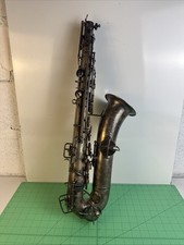 Vintage Buescher Truetone C Melody Saxophone 1921 Silver Plate As Is Needs Mouth