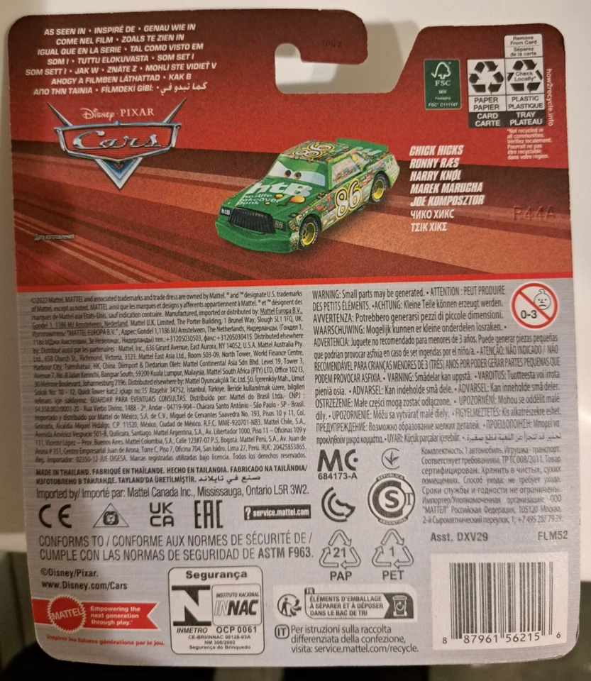 CARS - CHICK HICKS - Mattel Disney Pixar - Immagine 2 di 2