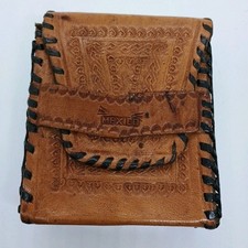 Vintage Leather Mexican Coin Purse Wallet Coin Pouch Hand Tooled Handmade Mexico