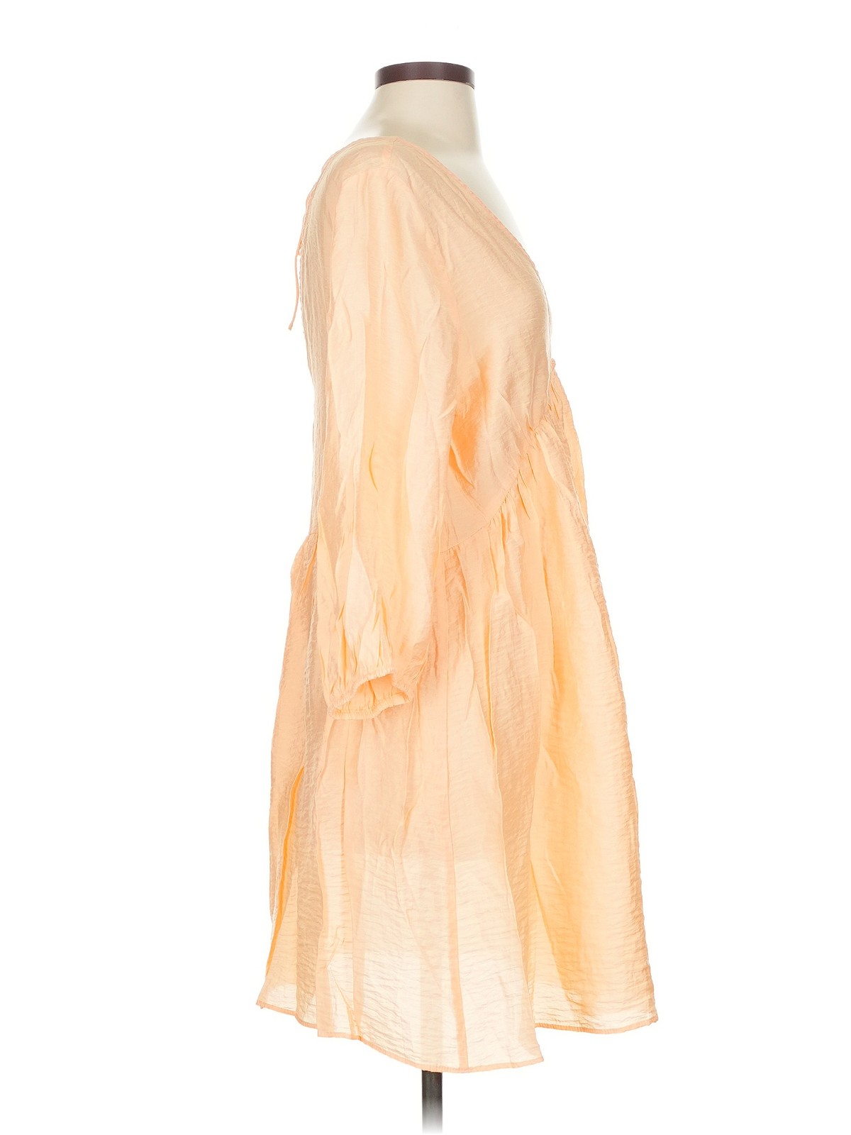 H&M Women Yellow Casual Dress S thumbnail 3