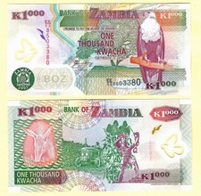 ZAMBIA 2005 1000 Kwacha P-44d UNC POLYMER (TK 19 127)