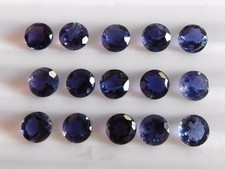 6mm Iolite Round Faceted Cut For Making Loose Gemstone