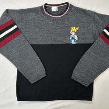 Vintage Pokemon Sweatshirt Youth Size L 14/16 Embroidered Acrylic Made In USA