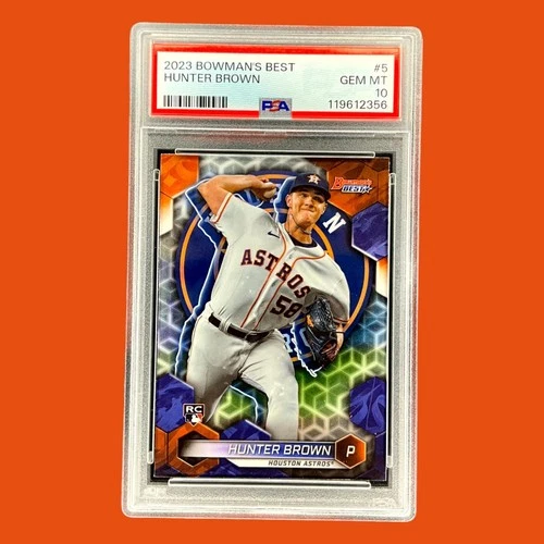 2023 BOWMAN'S BEST #5 HUNTER BROWN ROOKIE RC PSA 10 GEM MINT POP 6 ASTROS