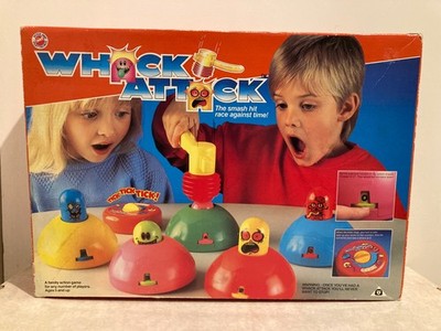 Vintage Whack Attack Spiel Peter Pan Playthings verpackt komplett funktionsfähig Spielzeugkiste