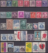 Etats Unis Lot timbres oblitérés Y&T 201, 203, 228, 229, 322, 371, 372, 385, 390