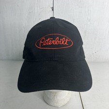 Peterbilt Baseball Cap Men Black Red Curved Brim Embroidered Logo Adjustable Hat
