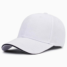 Weiße Herren Baseballkappe mit gebogenem Sch...