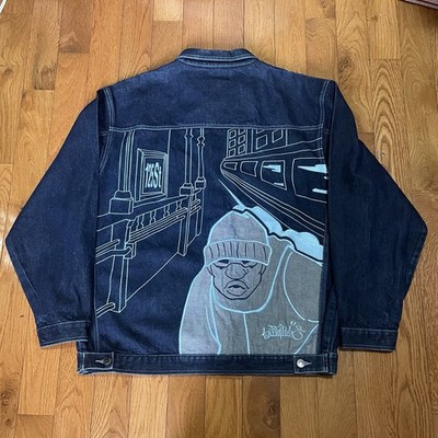 Size XL - Vintage 90s Hip Hop Southpole Blue Denim Jean Jacket Y2K