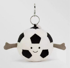 New 9cm football pendant bag charm plush toy doll gift with dust bag