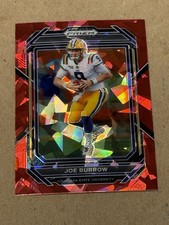 2023 Panini Prizm Draft Picks Joe Burrow Red Ice Prizm SP Card 52 LSU Bengals