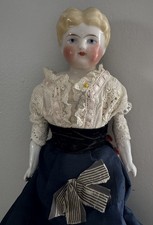 Antique German China Head Doll 14 IN Doll Antique Porcelain Doll Costume