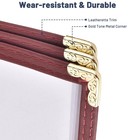 WeChef 30PCS Menu Cover 8.5x11 6 View 3 Page Burgundy Trim Trifold Restaurant — photo 2
