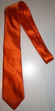 ORANGE SATIN SOLID NECKTIE