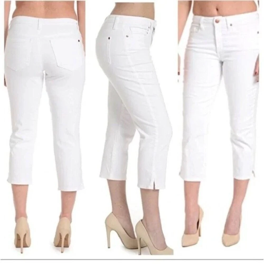 SPANX The Slim-X Casual Capri In White- Women's 27 Stretch Classic Neutral