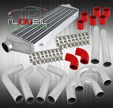 Universal High Quality 2.5" 8Pc Polish U Piping Kit Aluminum With Intercooler
