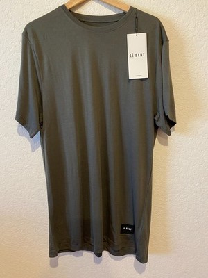 Le Bent Men's Wool Blend Baselayer Shirt Ultralight 160 Gm2 Size L Green NWT